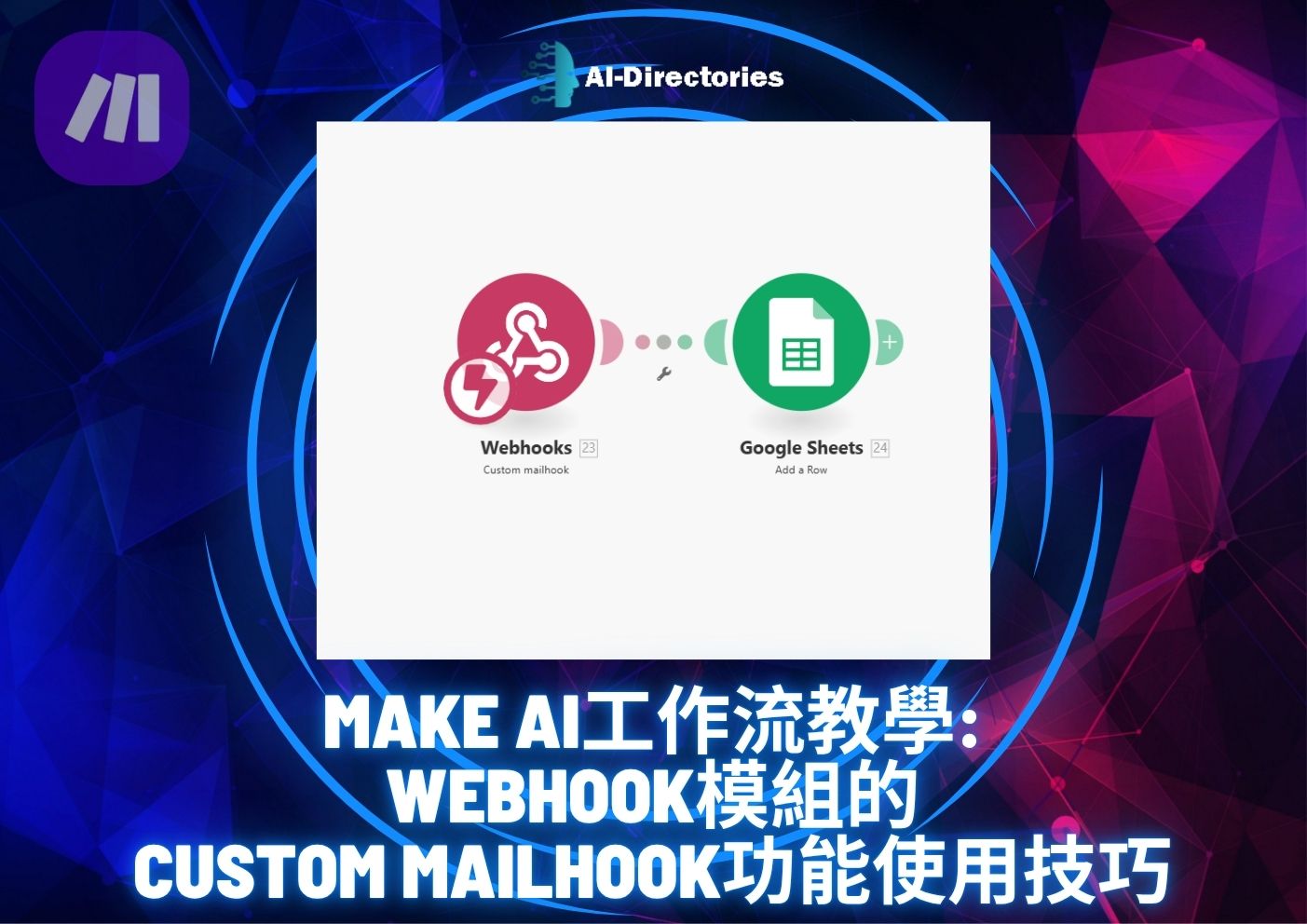 最新AI教學資訊:Make AI工作流教學：Webhook模組的Custom Mailhook功能使用技巧