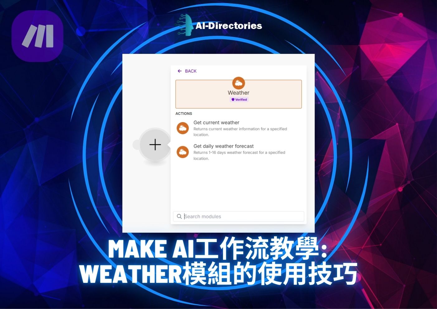 最新AI教學資訊:Make AI工作流教學：Weather模組的使用技巧