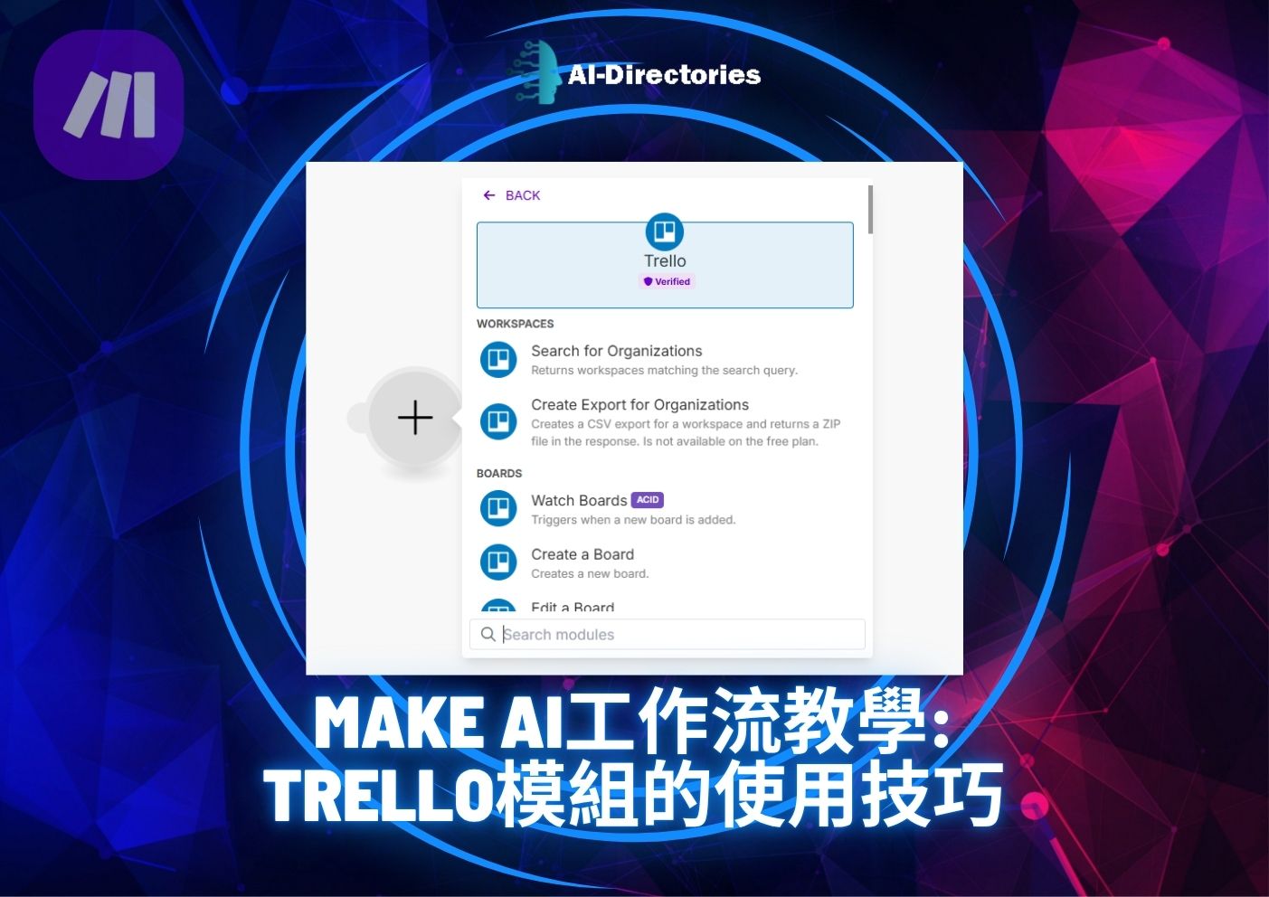 最新AI教學資訊:Make AI工作流教學：Trello模組的使用技巧